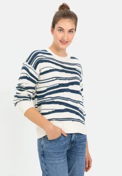 Damen Camel Active Pullover & Cardigans^Intarsien Strickpullover aus reiner Baumwolle