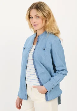 Damen Camel Active Blusen^Jeansbluse aus reiner Baumwolle