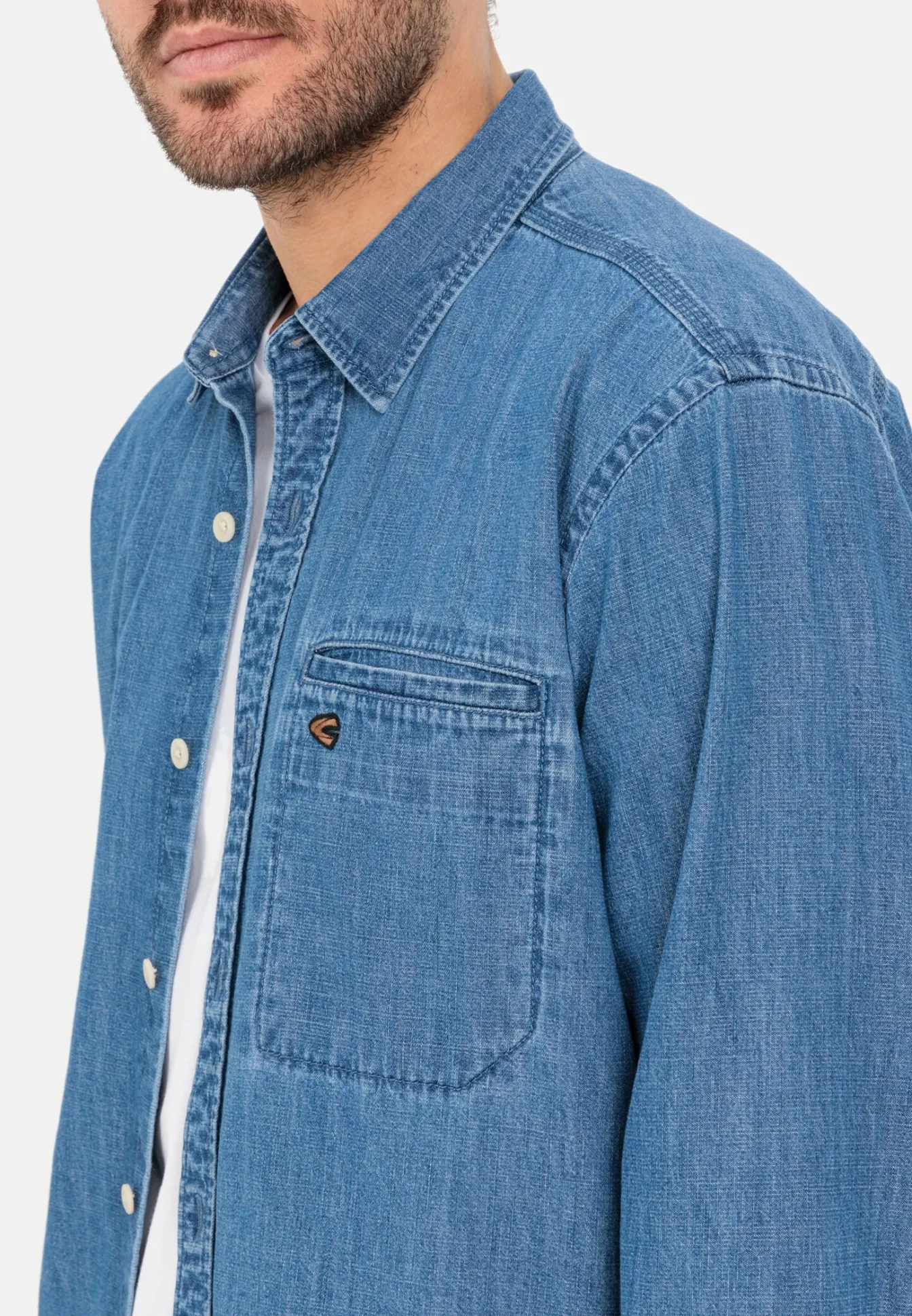 Herren Camel Active Hemden^Jeanshemd aus reiner Baumwolle