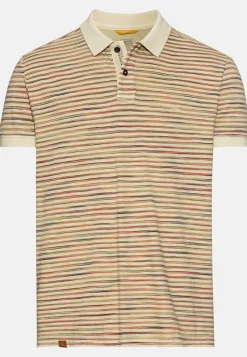 Herren Camel Active T-Shirts & Polos^Jersey Poloshirt mit Multicolour-Streifen