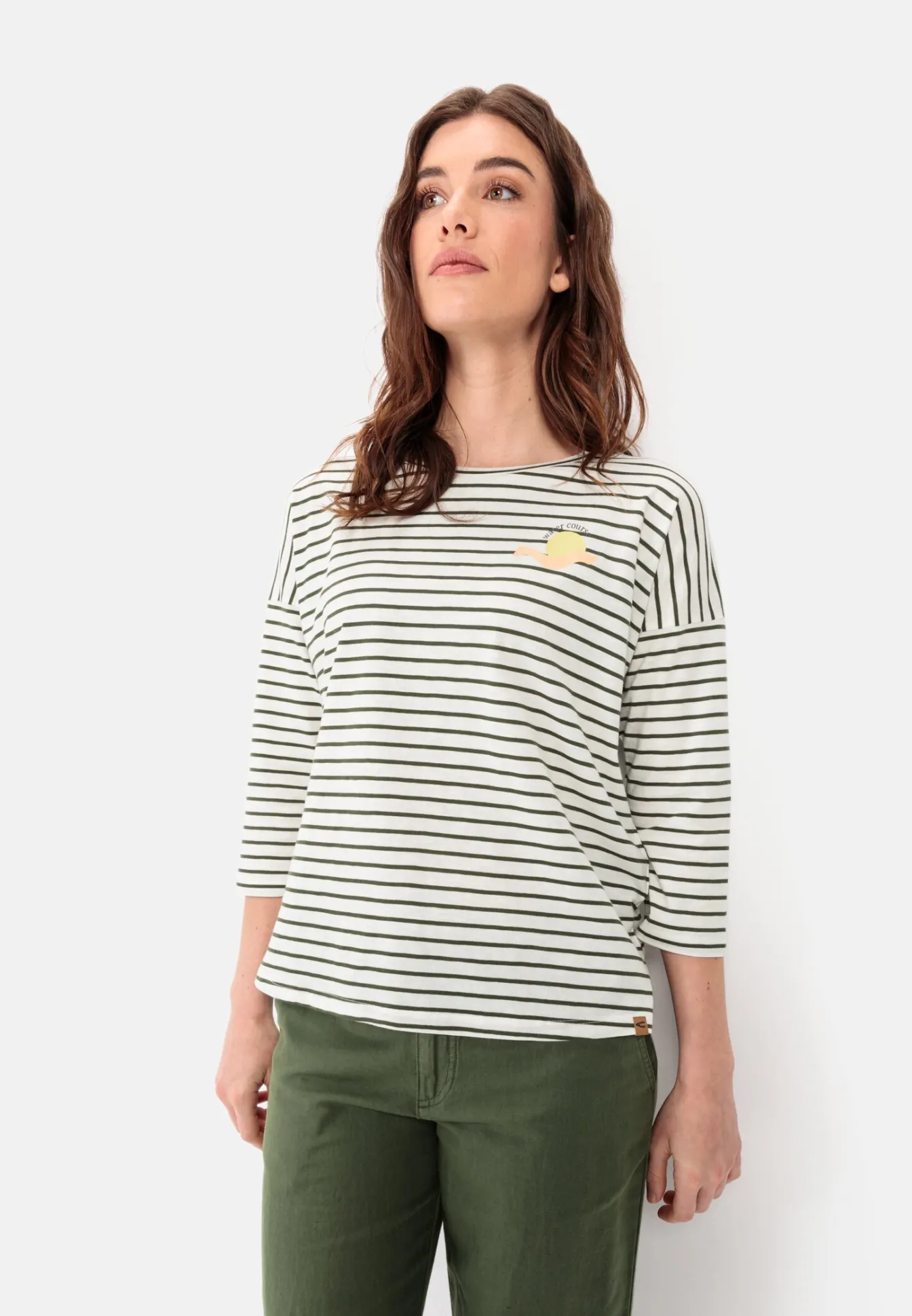 Damen Camel Active T-Shirts & Polos^Jersey T-Shirt aus nachhaltigem organic Cotton