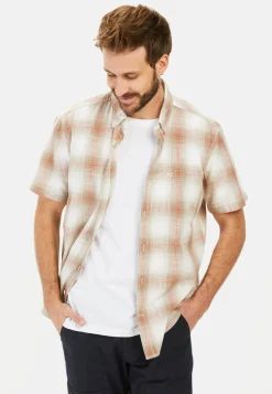 Herren Camel Active Hemden^Kariertes Kurzarmhemd aus reiner Baumwolle
