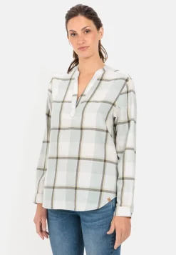 Damen Camel Active Blusen^Karobluse aus Baumwollmix
