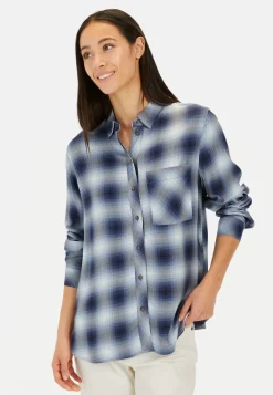 Damen Camel Active Blusen^Karobluse aus reiner Viskose