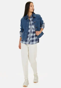 Damen Camel Active Blusen^Karobluse aus reiner Viskose