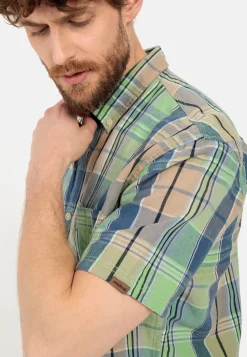 Herren Camel Active Hemden^Karohemd aus Leinenmix