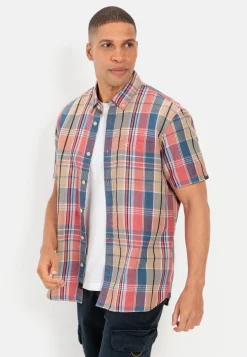 Herren Camel Active Hemden^Karohemd aus Leinenmix