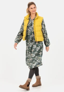 Damen Camel Active Kleider^Kleid mit Allover-Print