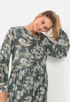 Damen Camel Active Kleider^Kleid mit Allover-Print
