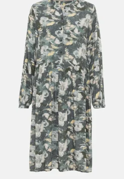 Damen Camel Active Kleider^Kleid mit Allover-Print