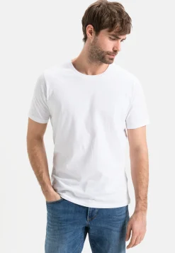 Herren Camel Active T-Shirts & Polos^Kurzarm Basic T-Shirt aus reiner Baumwolle