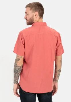 Herren Camel Active Hemden^Kurzarm Hemd aus einem Leinen-Baumwoll-Mix