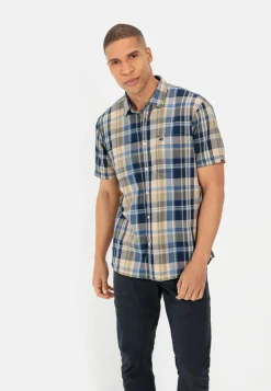 Herren Camel Active Hemden^Kurzarm Hemd aus reiner Baumwolle
