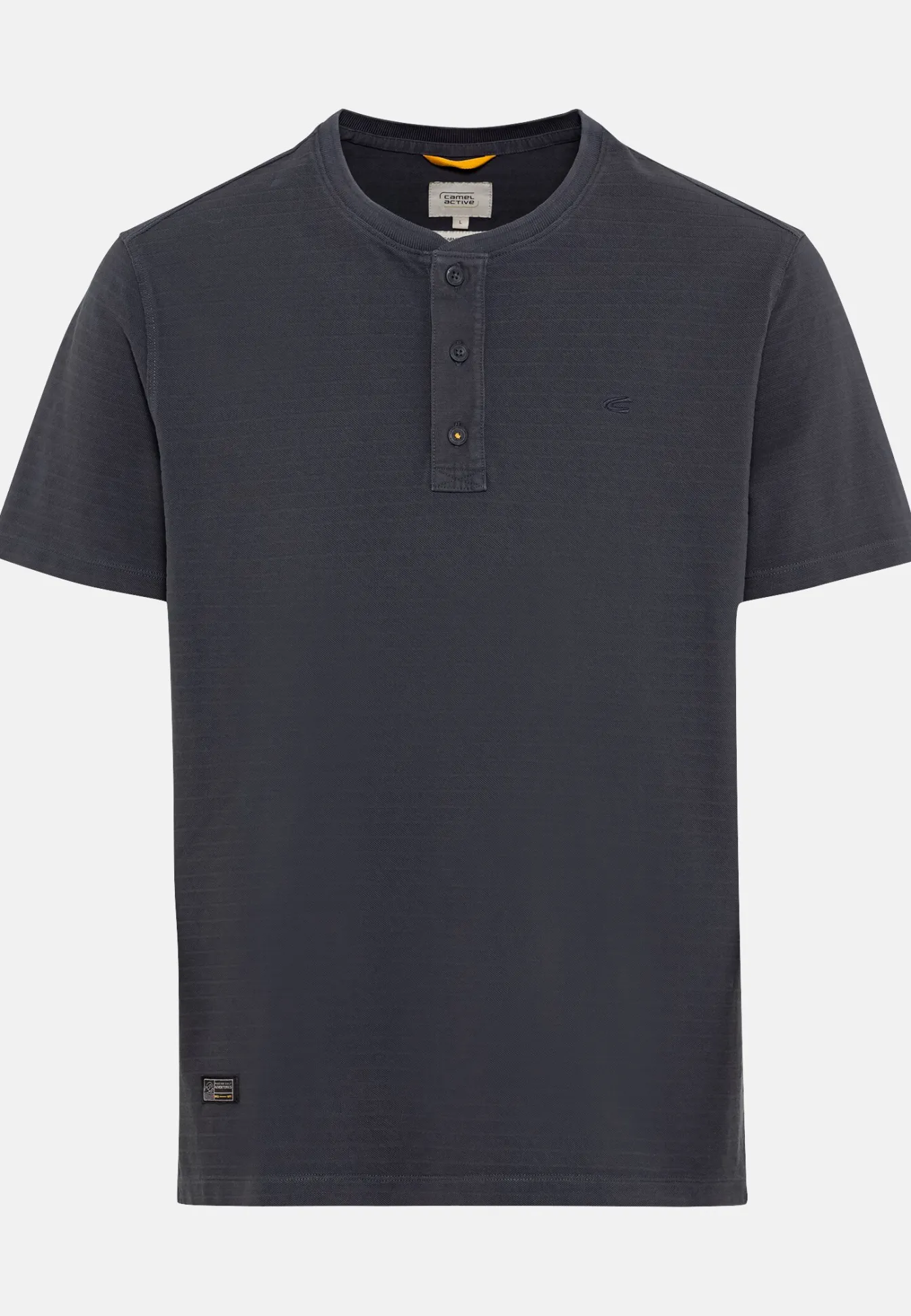 Herren Camel Active T-Shirts & Polos^Kurzarm Henley aus reiner Baumwolle