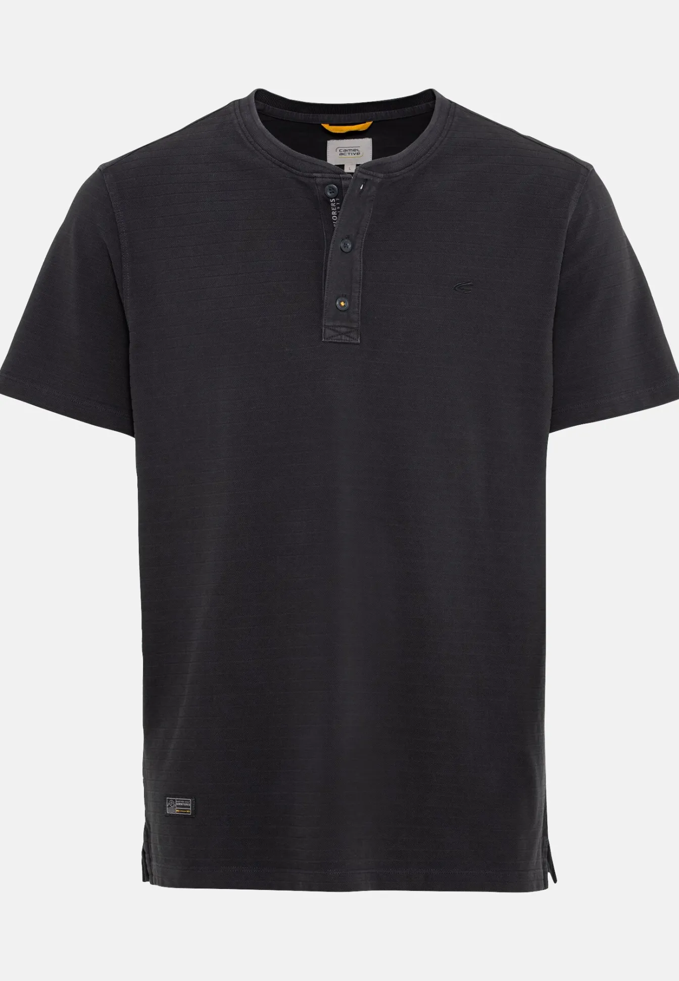 Herren Camel Active T-Shirts & Polos^Kurzarm Henley aus reiner Baumwolle