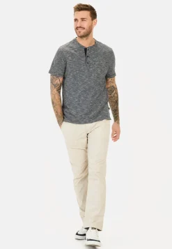 Herren Camel Active T-Shirts & Polos^Kurzarm Henley aus reiner Baumwolle