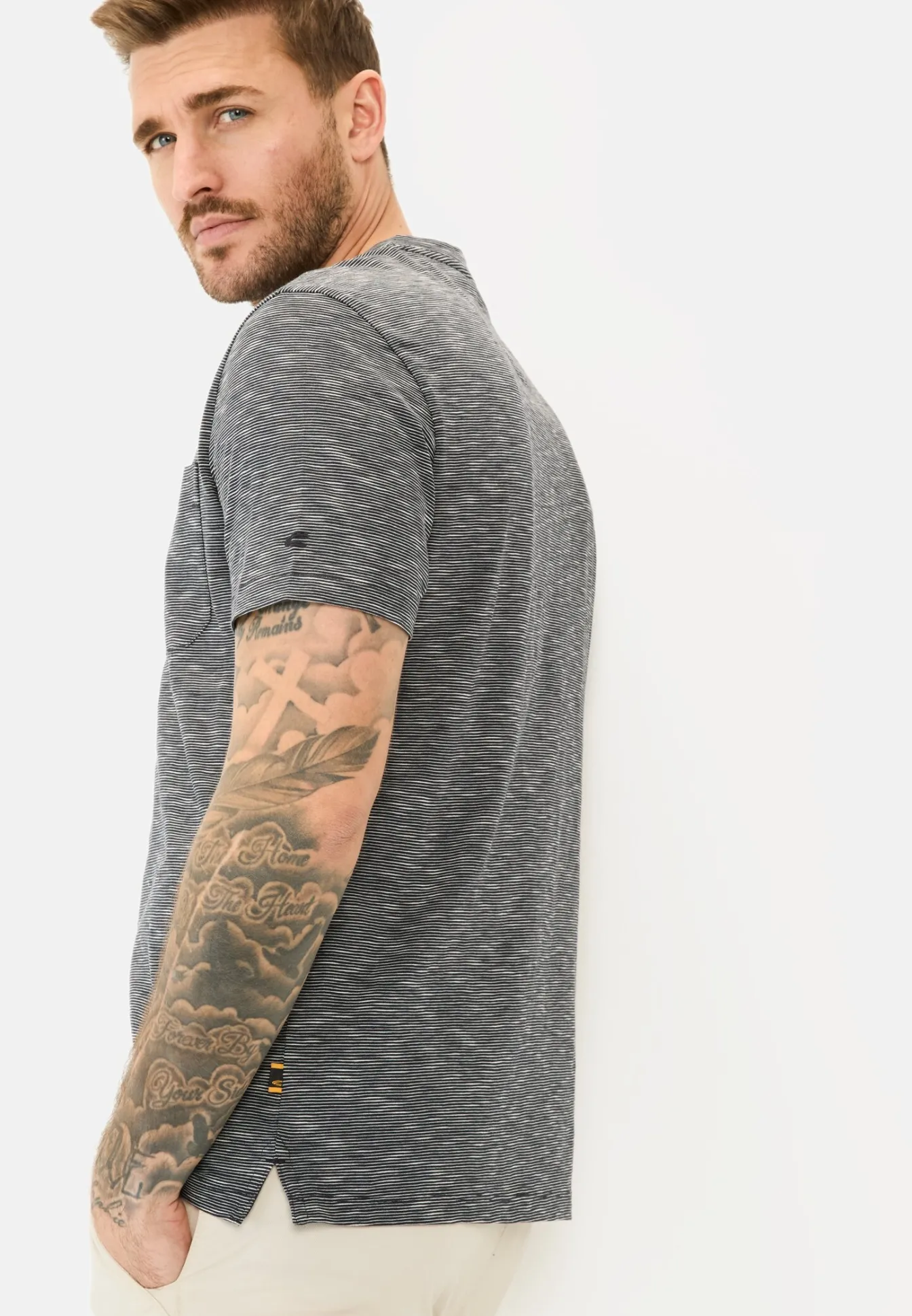 Herren Camel Active T-Shirts & Polos^Kurzarm Henley aus reiner Baumwolle
