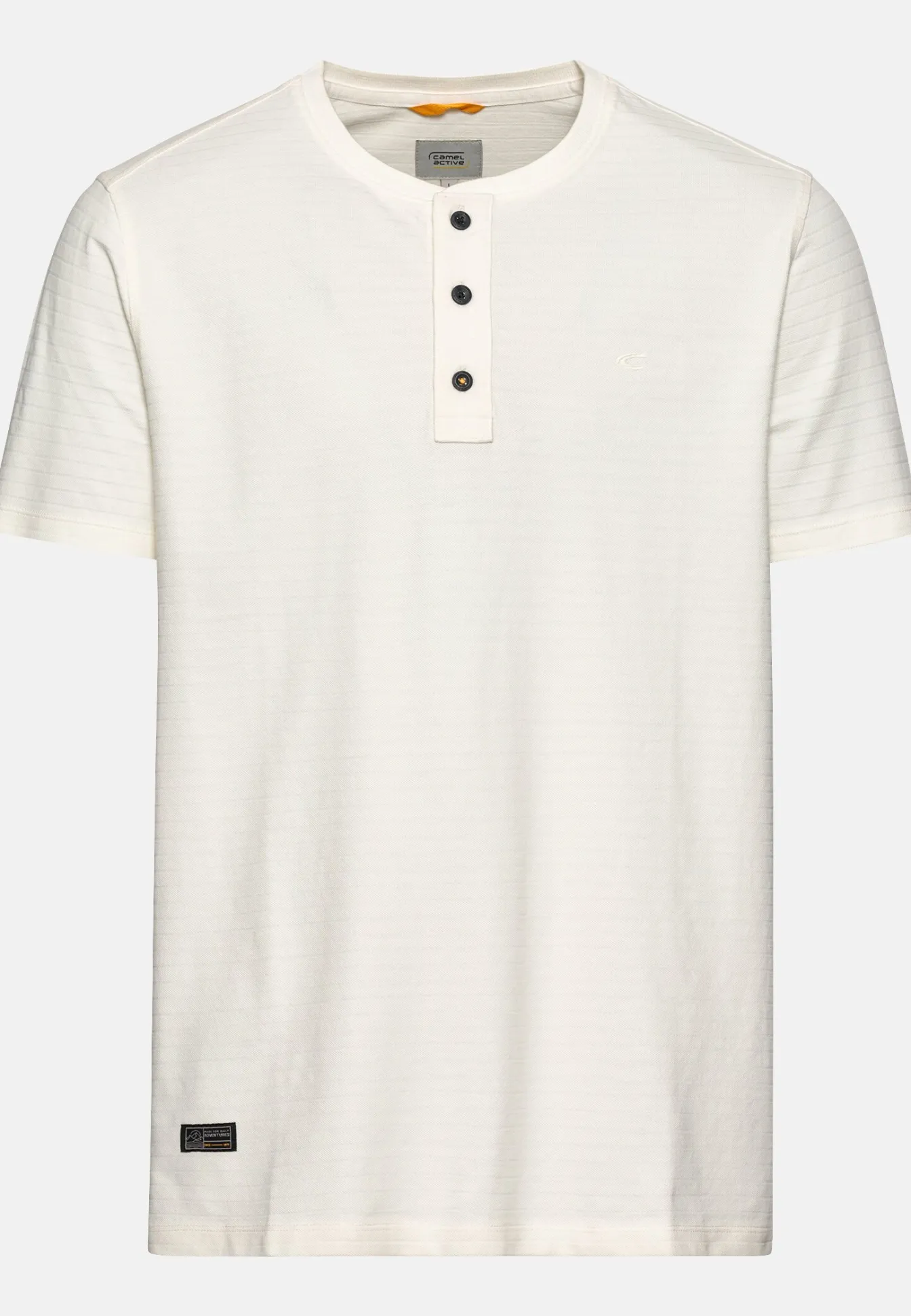 Herren Camel Active T-Shirts & Polos^Kurzarm Henley aus reiner Baumwolle