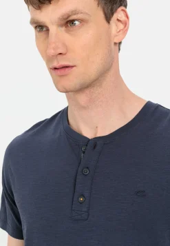 Herren Camel Active T-Shirts & Polos^Kurzarm Henleyshirt aus reiner Baumwolle