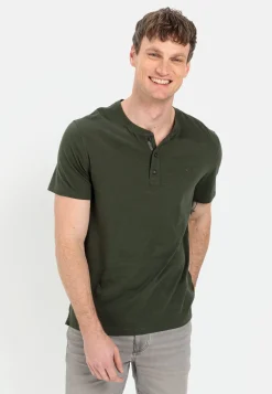 Herren Camel Active T-Shirts & Polos^Kurzarm Henleyshirt aus reiner Baumwolle