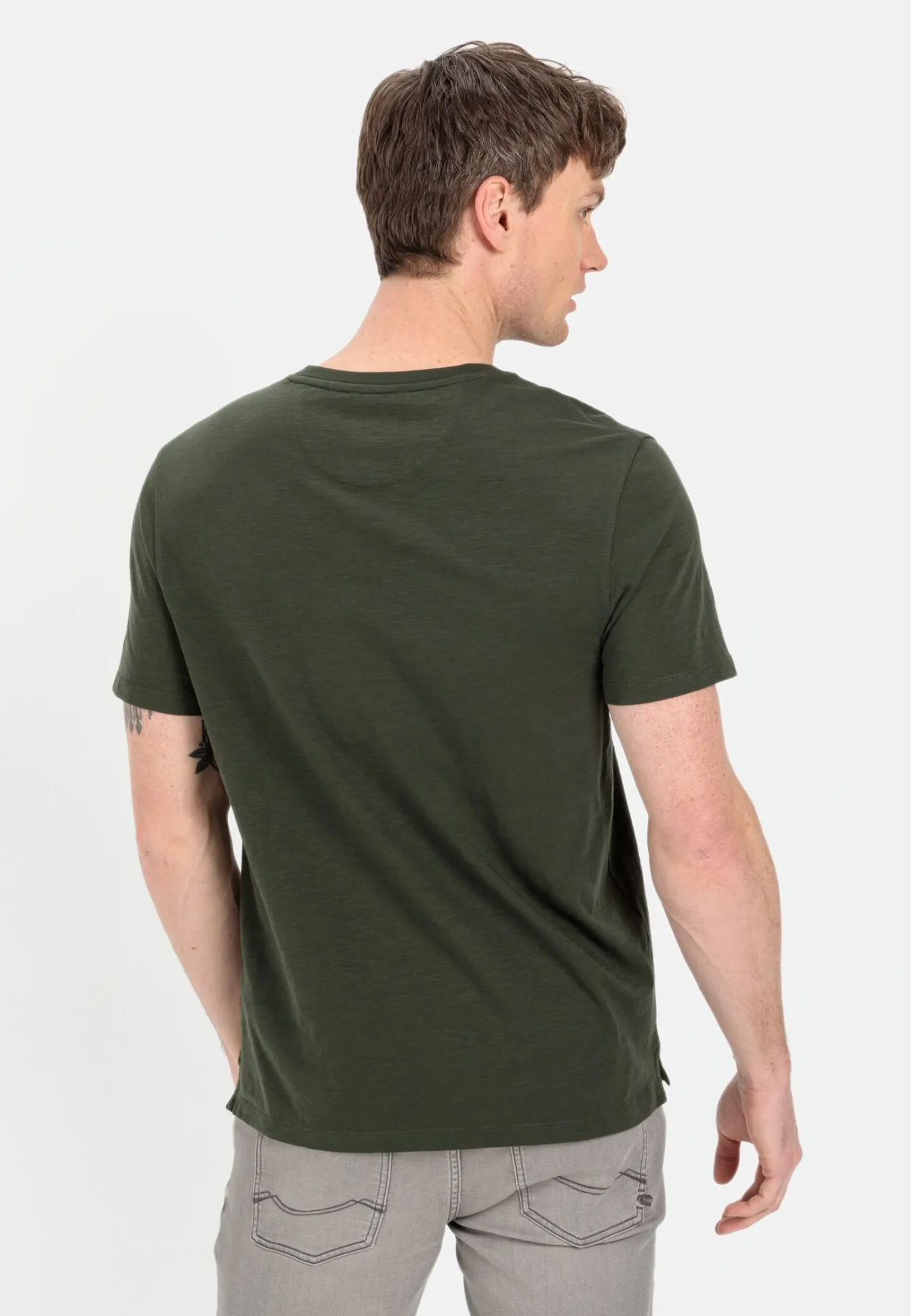 Herren Camel Active T-Shirts & Polos^Kurzarm Henleyshirt aus reiner Baumwolle