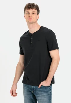 Herren Camel Active T-Shirts & Polos^Kurzarm Henleyshirt aus reiner Baumwolle