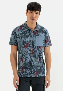 Herren Camel Active T-Shirts & Polos^Kurzarm Poloshirt mit Allover-Print