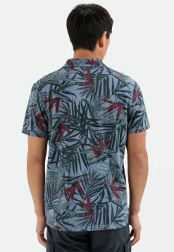 Herren Camel Active T-Shirts & Polos^Kurzarm Poloshirt mit Allover-Print