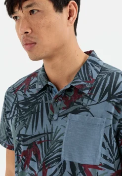 Herren Camel Active T-Shirts & Polos^Kurzarm Poloshirt mit Allover-Print