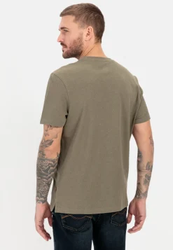 Herren Camel Active T-Shirts & Polos^Kurzarm T-Shirt aus Baumwoll-Leinen-Mix