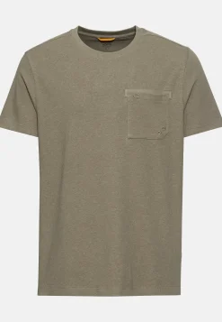 Herren Camel Active T-Shirts & Polos^Kurzarm T-Shirt aus Baumwoll-Leinen-Mix