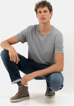 Herren Camel Active T-Shirts & Polos^Kurzarm T-Shirt aus biologischer Baumwolle