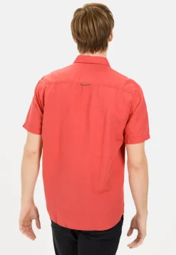 Herren Camel Active Hemden^Kurzarmhemd aus einem Baumwoll-Leinenmix