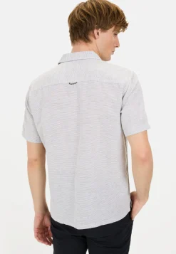 Herren Camel Active Hemden^Kurzarmhemd aus Leinen-Baumwoll-Mix