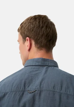 Herren Camel Active Hemden^Kurzarm-Hemd aus Leinen-Baumwoll-Mix