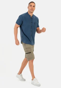 Herren Camel Active Hemden^Kurzarmhemd in Jeansoptik