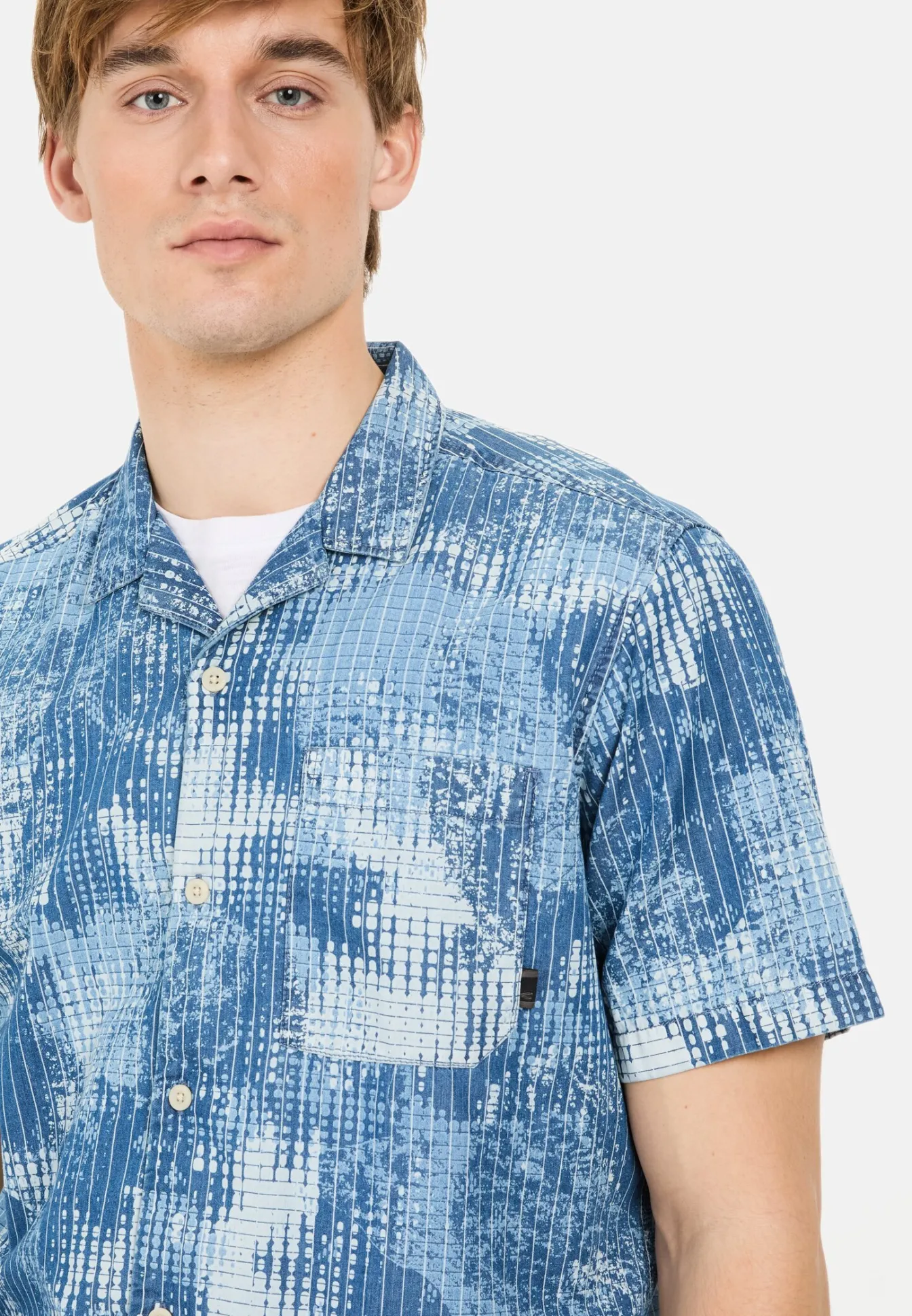 Herren Camel Active Hemden^Kurzarmhemd mit Allover-Print
