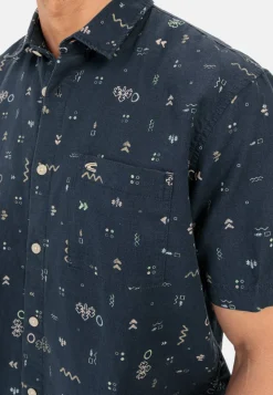 Herren Camel Active Hemden^Kurzarmhemd mit Allover-Print