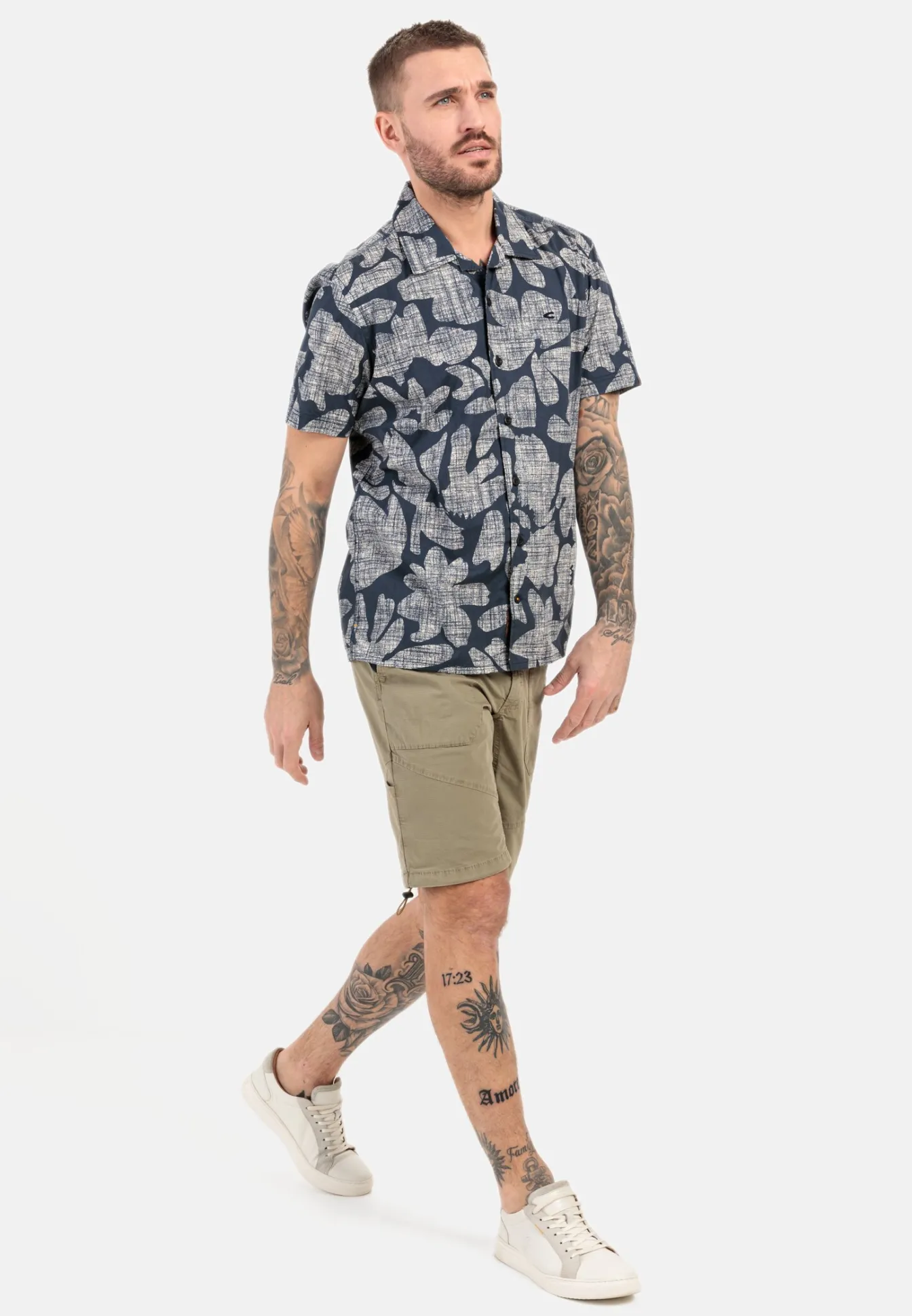 Herren Camel Active Hemden^Kurzarmhemd mit Allover-Print