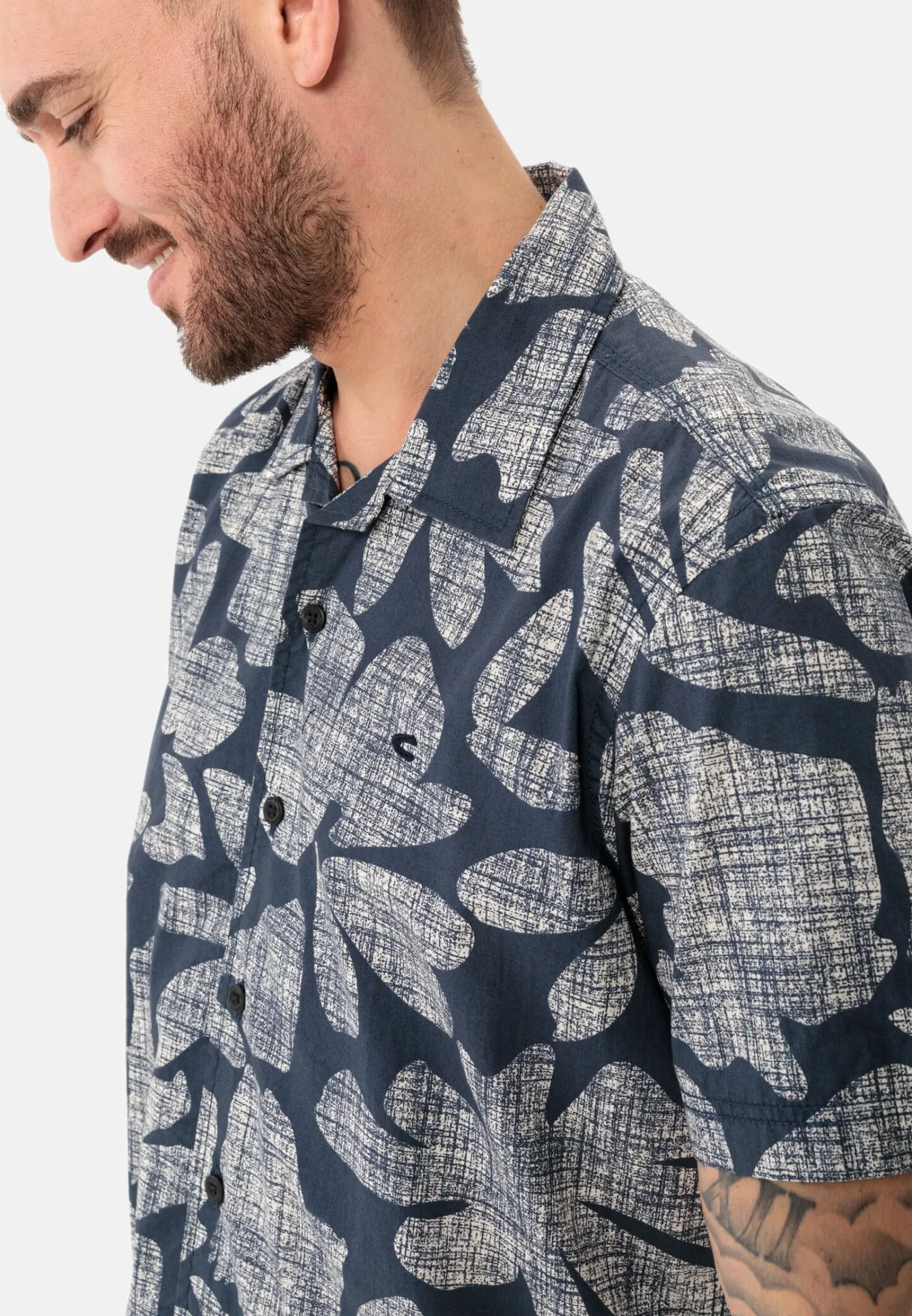 Herren Camel Active Hemden^Kurzarmhemd mit Allover-Print