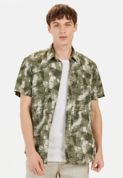Herren Camel Active Hemden^Kurzarmhemd mit Strukturmuster
