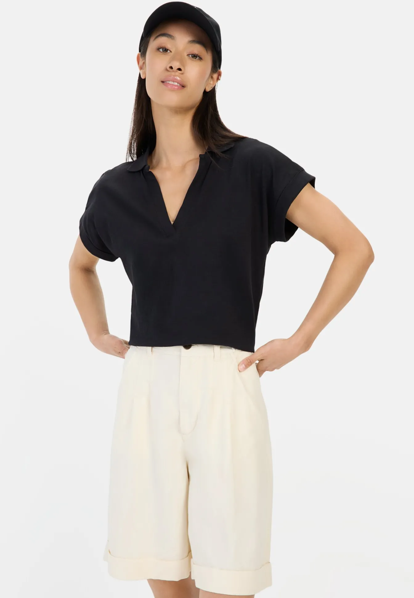Damen Camel Active T-Shirts & Polos^Kurzarmshirt mit Polokragen