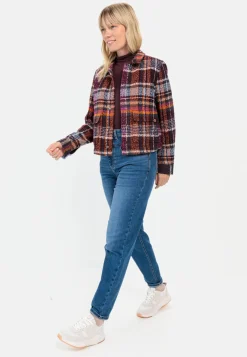 Damen Camel Active Jacken & Westen^Kurze Jacke im Karomuster