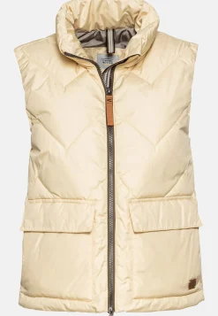 Damen Camel Active Jacken & Westen^Kurze Steppweste aus recyceltem Polyester