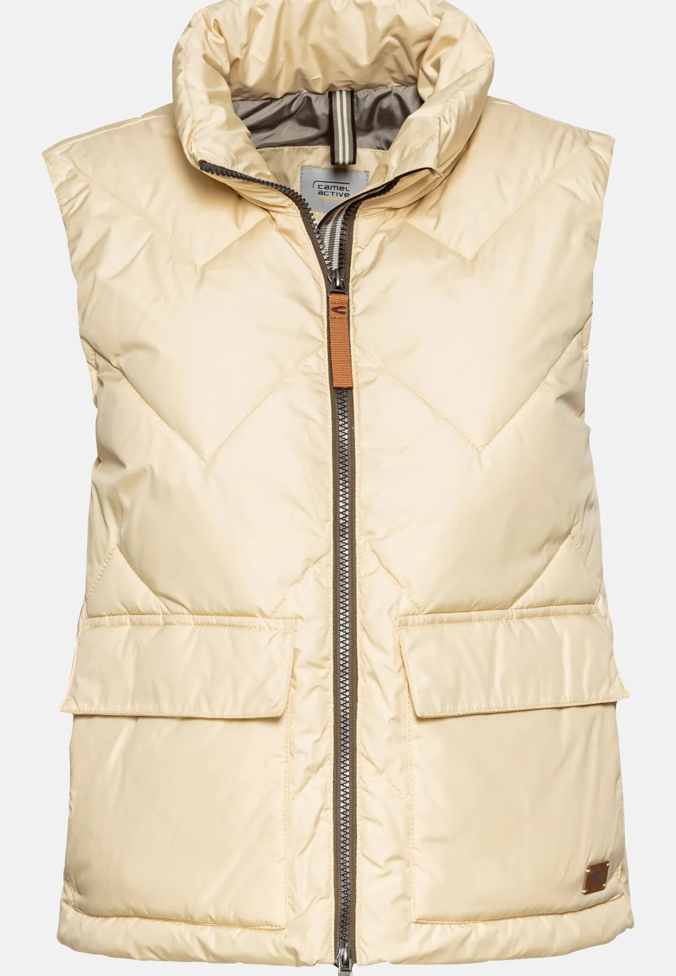 Damen Camel Active Jacken & Westen^Kurze Steppweste aus recyceltem Polyester