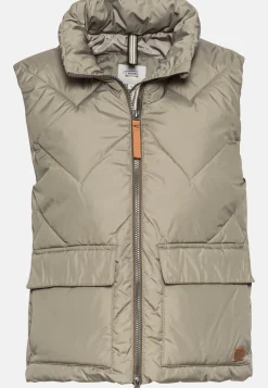 Damen Camel Active Jacken & Westen^Kurze Steppweste aus recyceltem Polyester