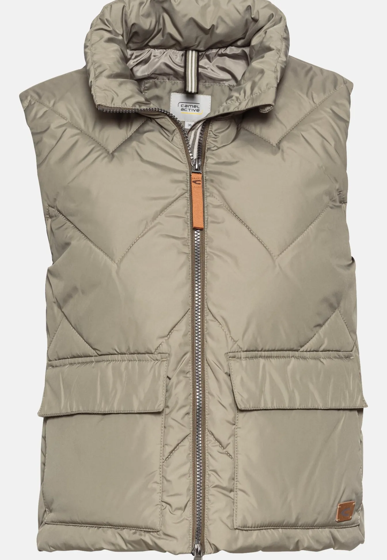 Damen Camel Active Jacken & Westen^Kurze Steppweste aus recyceltem Polyester