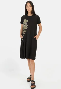 Damen Camel Active Kleider^Kurzes T-Shirt-Kleid mit Blumenprint