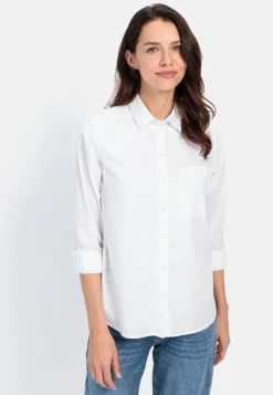 Damen Camel Active Blusen^Langarm Bluse aus reiner Baumwolle