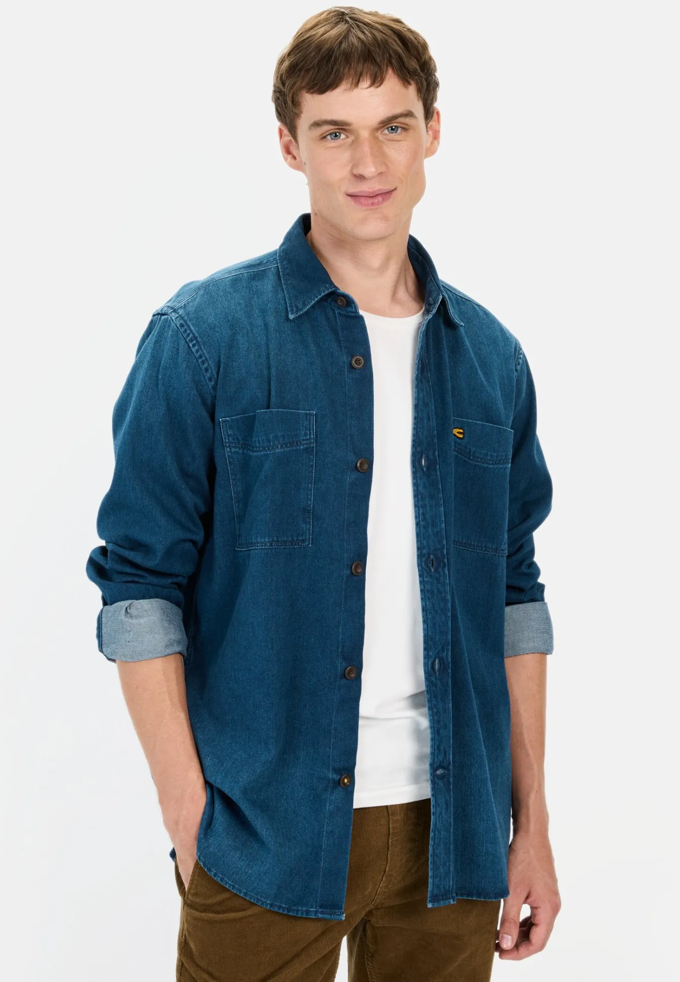 Herren Camel Active Hemden^Langarm Hemd im Regular Fit aus Baumwolle